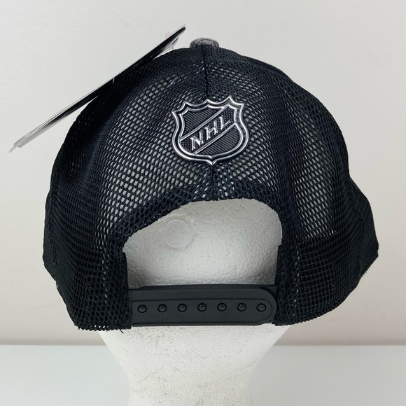 Fanatics Anaheim Ducks NHL Black & Gray Embroidered Logo Mesh Snapback Hat NWT! - Picture 5 of 12